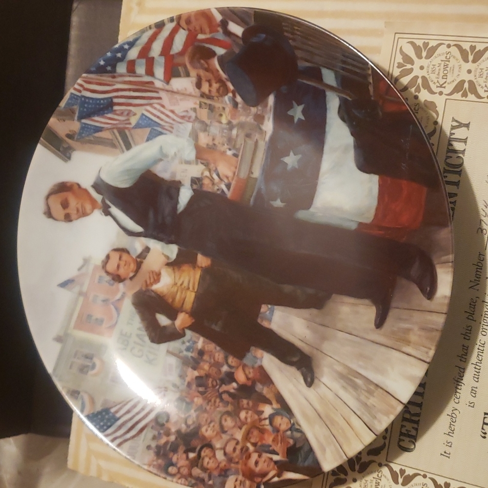 THE LINCOLN- DOUGLAS  DEBATES COLLECTOR PLATE - Picture 2 of 6